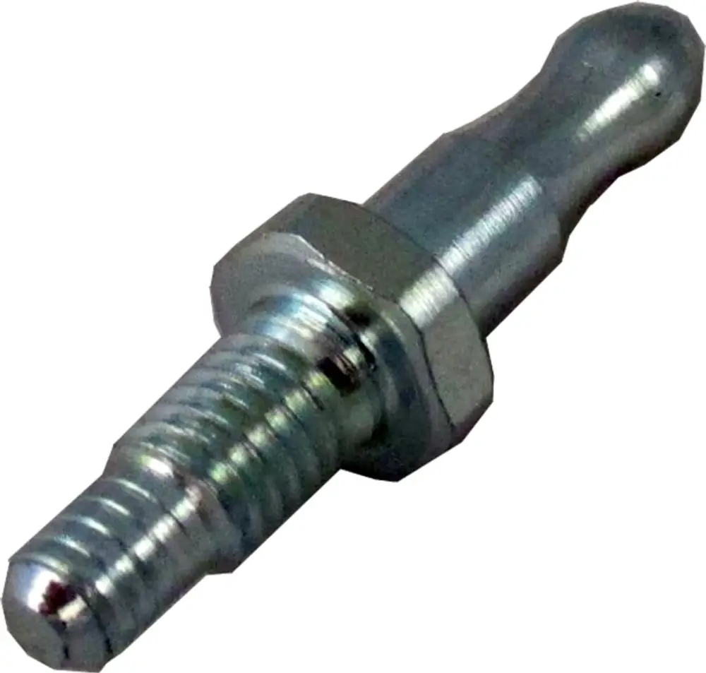 Fassonschraube aus Metall mit einem gewindeten Ende und einer kugelförmigen Spitze, hergestellt von Wolf. Geeignet für verschiedene mechanische Anwendungen.